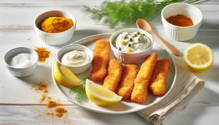 Sprøde hjemmelavede fishsticks med cremet remoulade