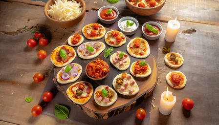 Sprøde Hjemmelavede Mini Pizzasnacks på Fødselsdagsbordet