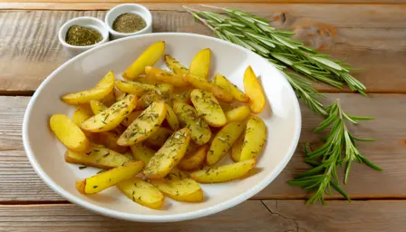 Sprøde kartoffelbåde med urter i airfryer