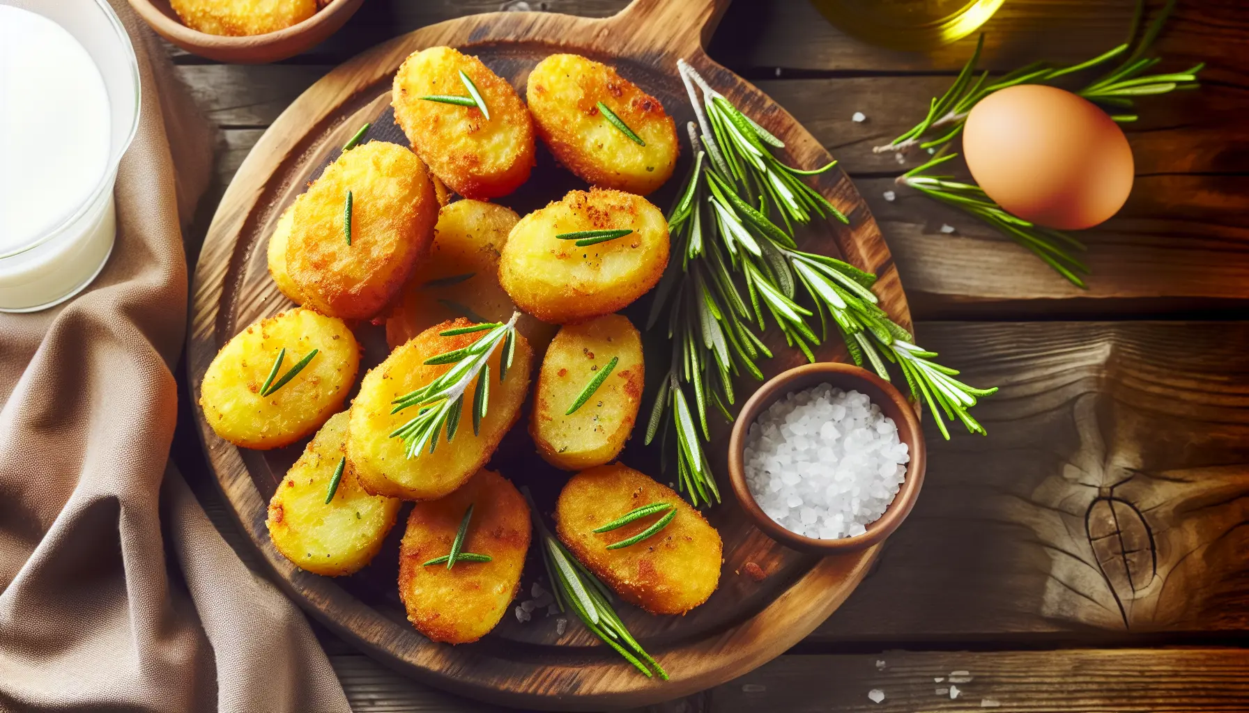 Sprøde Kartoffelkroketter med Rosmarin og Havsalt