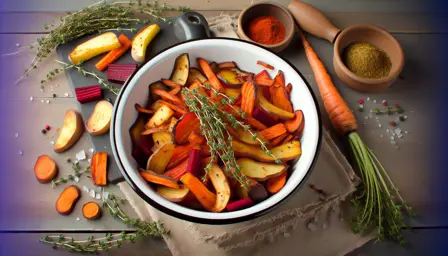 Sprøde Krydderbagte Rodfrugter i Airfryer