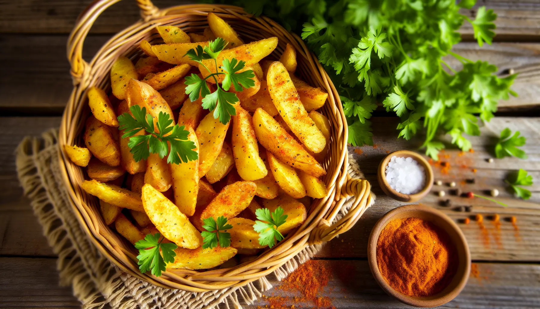 Sprøde Krydderkartofler i Airfryer