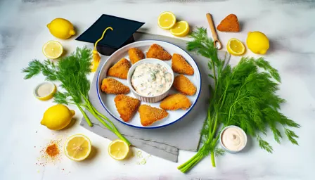 Sprøde Kyllingenuggets med Cremet Dip