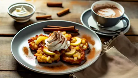 Sprøde Luftige Æbleskiver med Kanel og Flødeskum