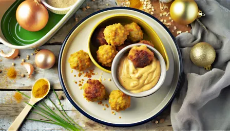 Sprøde Luftige Frikadeller med Sennepsdip