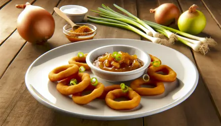 Sprøde Luftige Medisterpoelse-ringe med Krydret Æblesauce