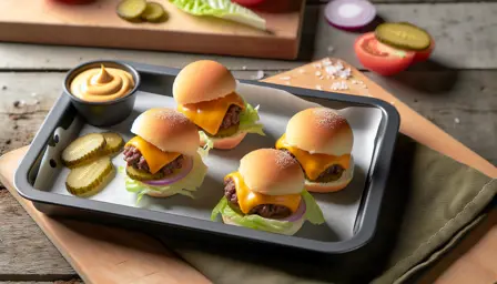 Sprøde Luftige Mini Cheeseburger Sliders