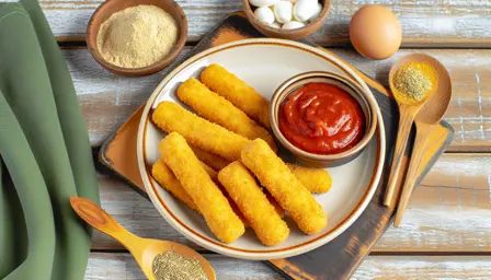 Sprøde Mozzarella Sticks med Dip