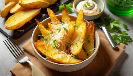 Sprøde Parmesan Kartoffelbåde i Airfryer
