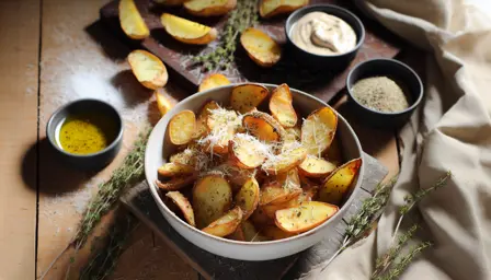 Sprøde Parmesan Kartofler i Airfryer