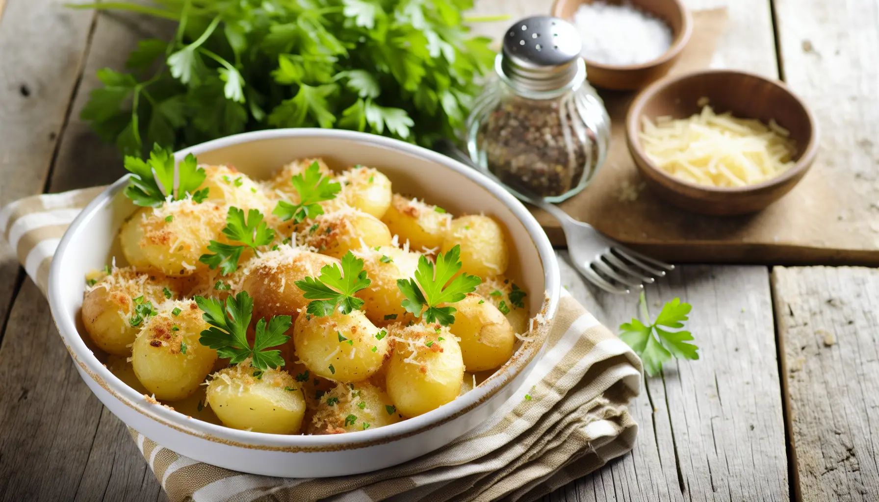 Sprøde Parmesankartofler i Airfryer