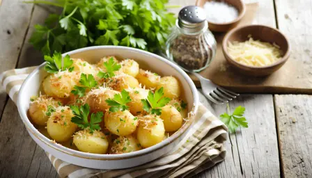 Sprøde Parmesankartofler i Airfryer