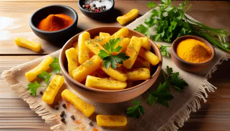 Sprøde Polenta Fries i Airfryer