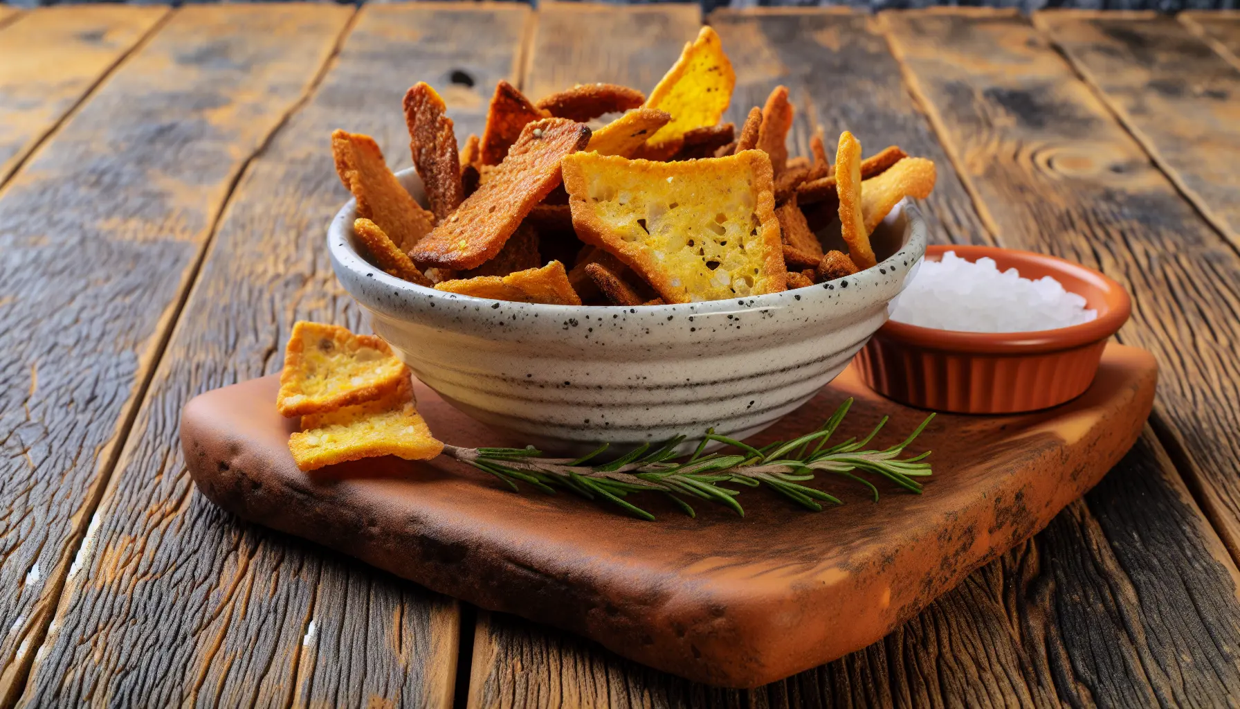 Sprøde Rugbrødschips med Havsalt