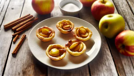 Sprøde små æbletærter i airfryer