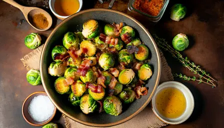 Sprøde Rosenkål med Bacon og Honning-Gløggglasur