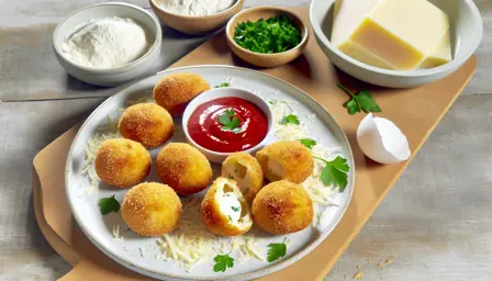 Sprøde Arancini med cremet ostefyld