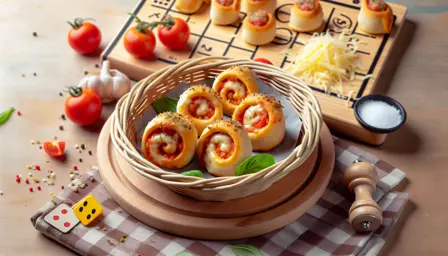 Sprøde Mini Pizzasnegle med Tomat og Ost